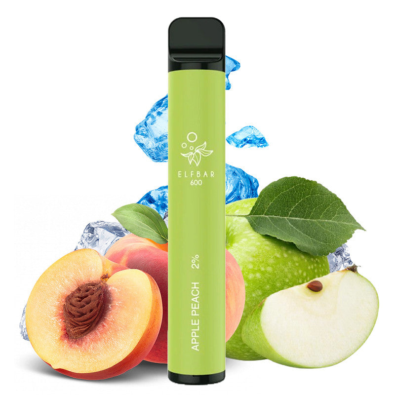 E-cig jetable | "600" Apple Peach - Vapoteurs Suisses