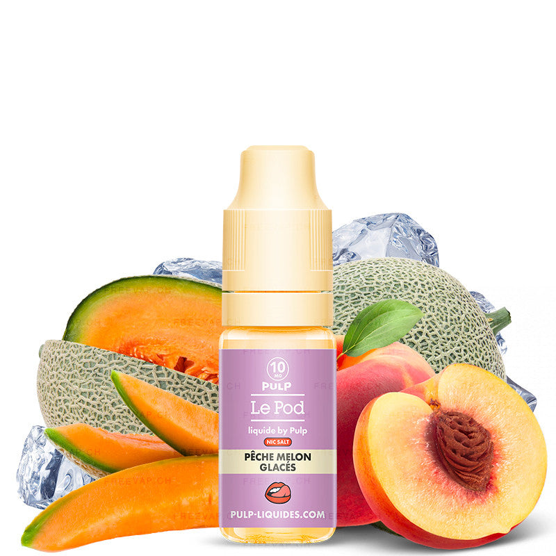 E-liquide | "NIC SALT" Pêche Melon Glacé 10ml - Vapoteurs Suisses