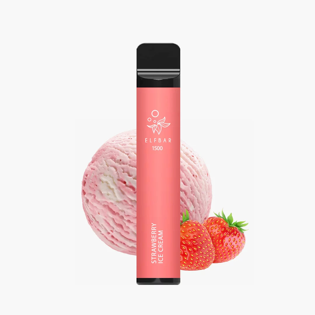 E-cig jetable | 1500 "Strawberry Ice Cream"