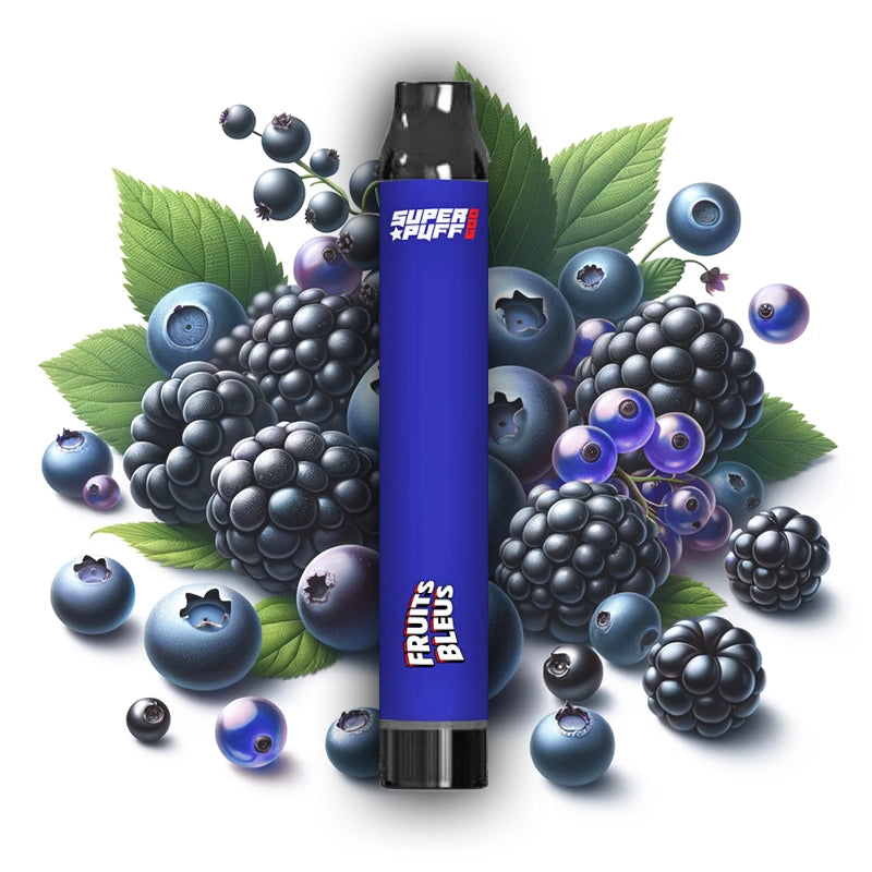 E-cig jetable | Super Puff "Fruits Bleus"