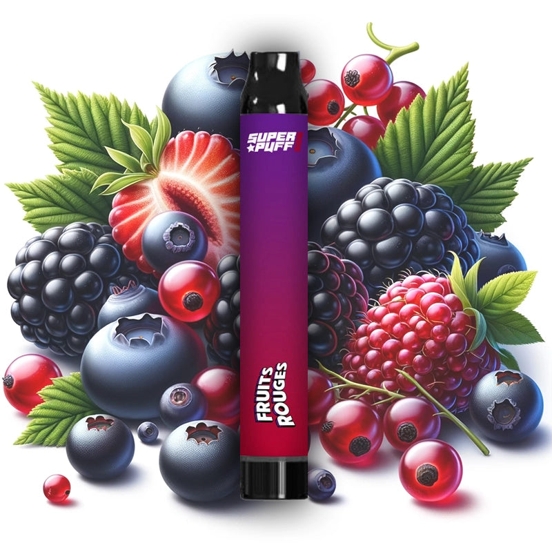 E-cig jetable | Super Puff "Fruits Rouges"