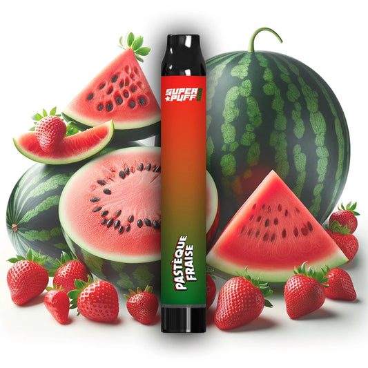 E-cig jetable | Super Puff "Pastèque Fraise"