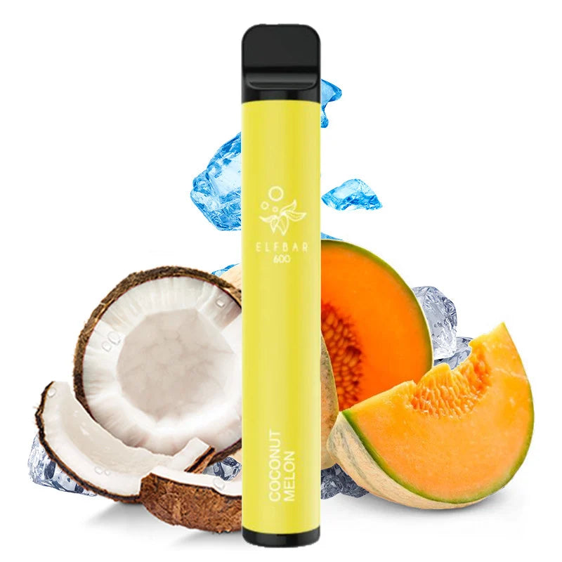 E-cig jetable | "600" Noix de Coco Melon - Vapoteurs Suisses