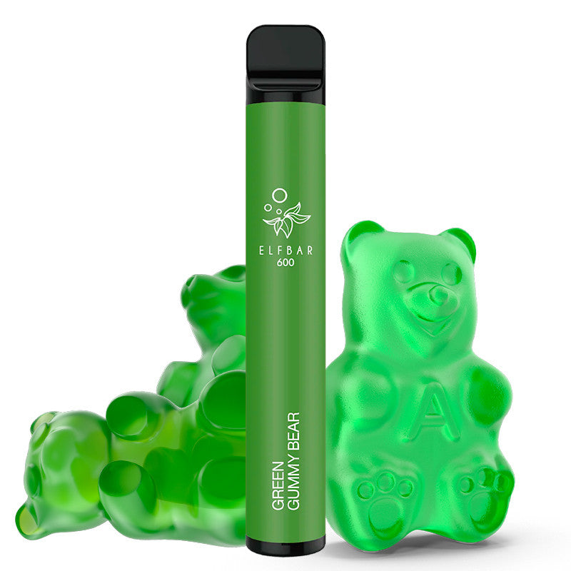 E-cig jetable | "600" Green Gummy Bear - Vapoteurs Suisses