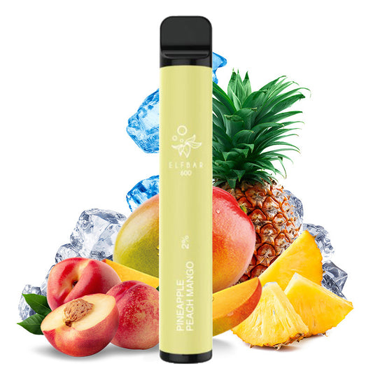 E-cig jetable | "600" Ananas Pêche Mangue - Vapoteurs Suisses